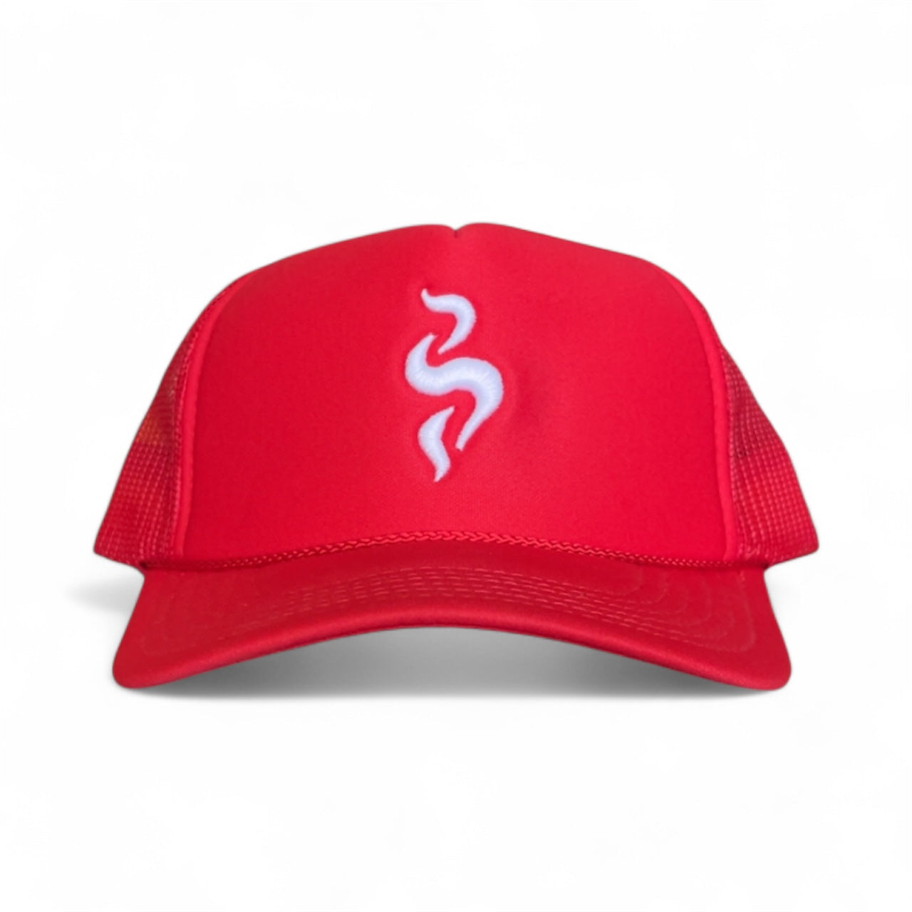 RED TRUCKER HAT